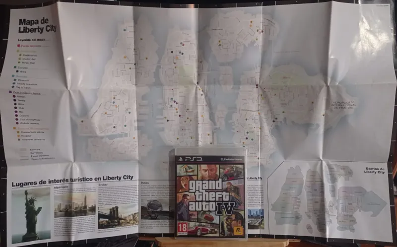 Imagen de GTA IV PS3 con mapa