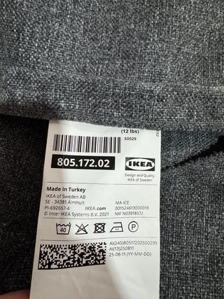 Funda reposabrazos KIVIK Gunnared gris IKEA