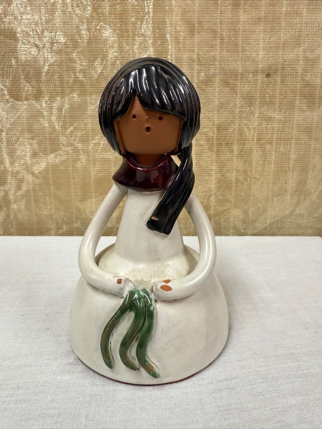 Escultura Cerámica Niña Artesanal