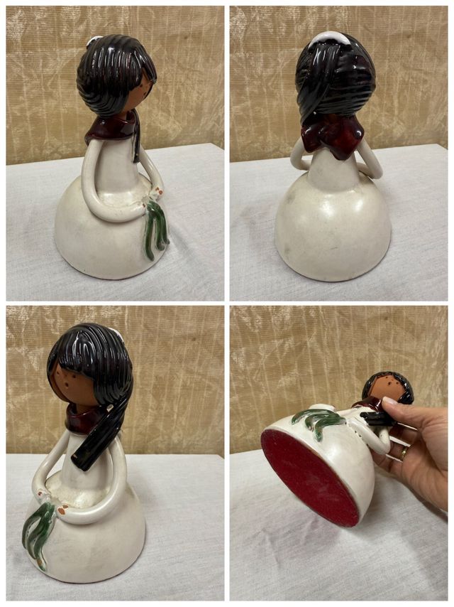 Escultura Cerámica Niña Artesanal