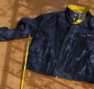 Chubasquero Lacoste Vintage Azul y Amarillo