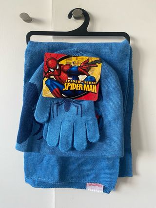 Conjunto Spiderman Gorro, Bufanda y Guantes