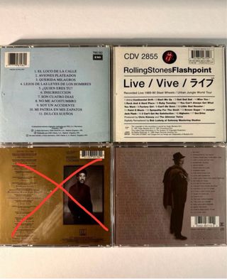 CD’s Rolling Stones, Sinatra, Último de la Fila