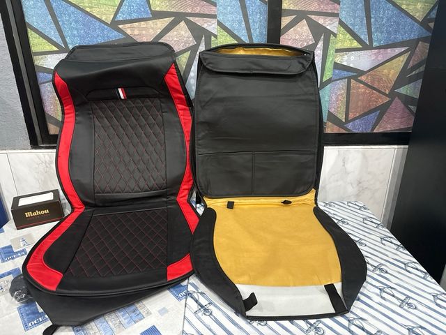 Fundas Asiento Coche Negras y Rojas