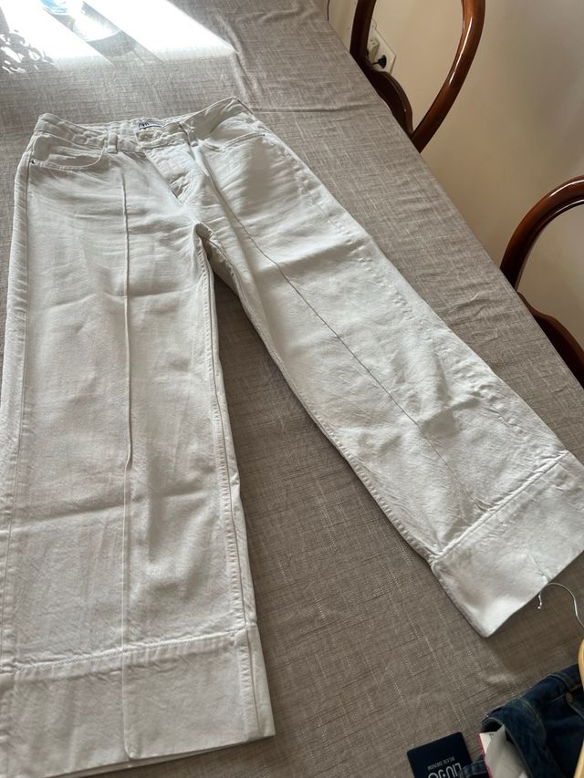 Pantalón ZARA blanco recto