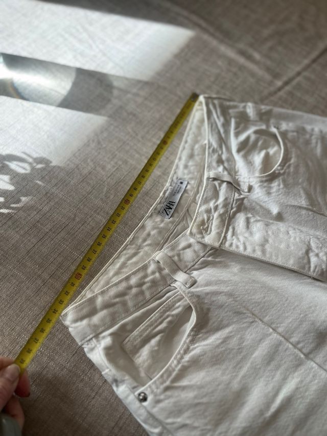 Pantalón ZARA blanco recto