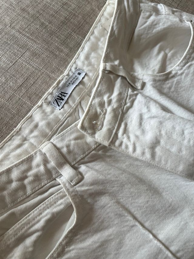 Pantalón ZARA blanco recto