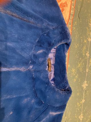 Gilet/giubbotto pelliccia blu