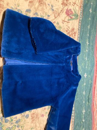 Gilet/giubbotto pelliccia blu