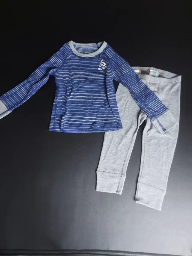 Conjunto térmico Odlo azul y gris T80