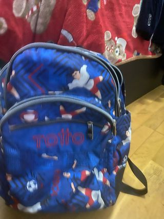 Mochila Totto Fútbol Azul