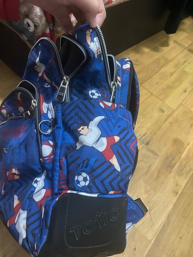 Mochila Totto Fútbol Azul