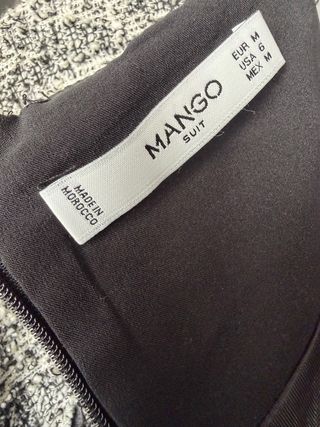 Vestido Mango Tweed Talla M