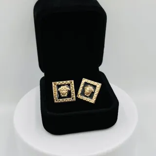 Pendientes Onix y Medusa Oro