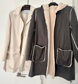 CHOLLO! Lote trench gabardina chaquetón gris