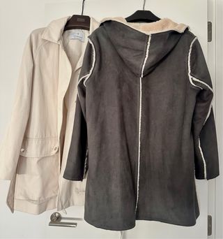 CHOLLO! Lote trench gabardina chaquetón gris