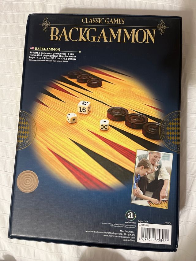 Juego de mesa Backgammon Classic Games