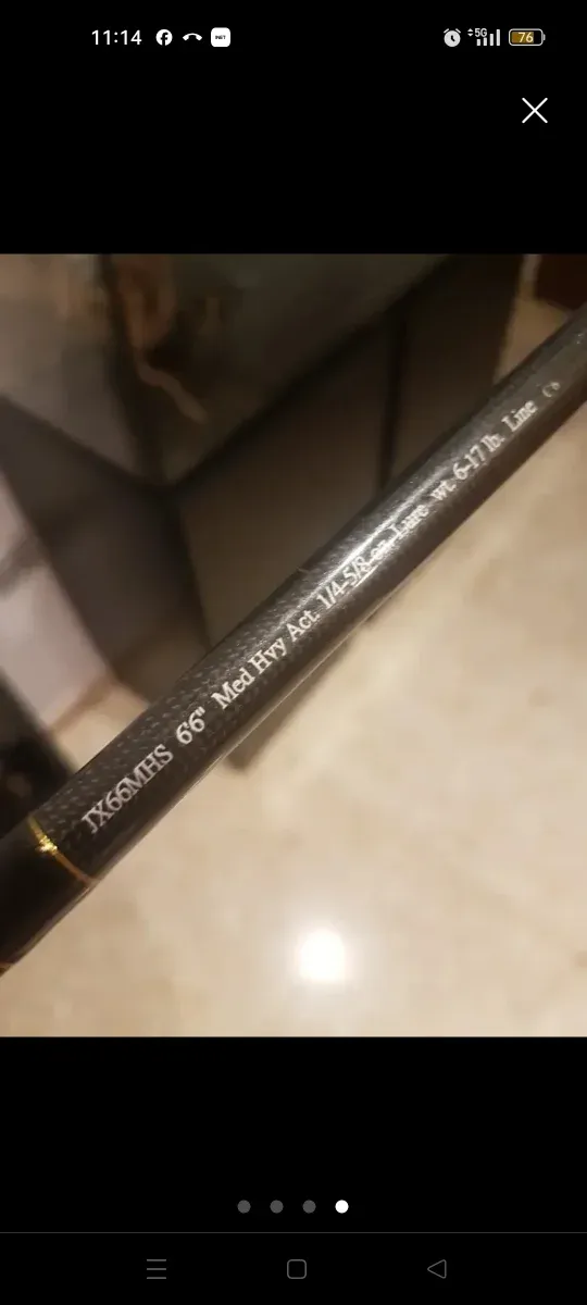 Caña de Pesca JX66MHS 6'6 Med Hvy Act