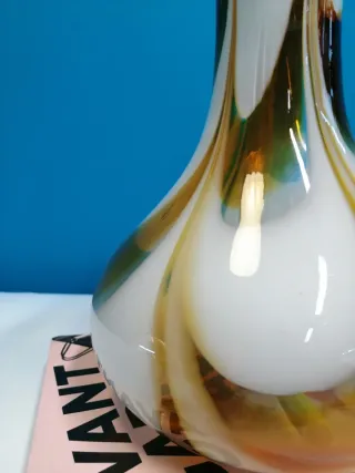 Vaso Murano caramello e bianco