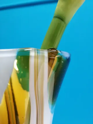 Vaso Murano caramello e bianco