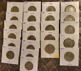 23 Moedas República Portuguesa 50 centavos e 1 Esc