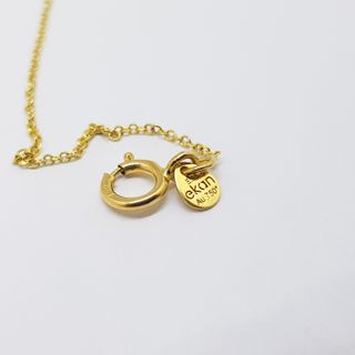 Cadena Fina Oro 18K Cruz Circonita