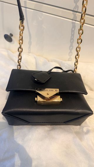 Bolso Michael Kors Negro Dorado Cadena