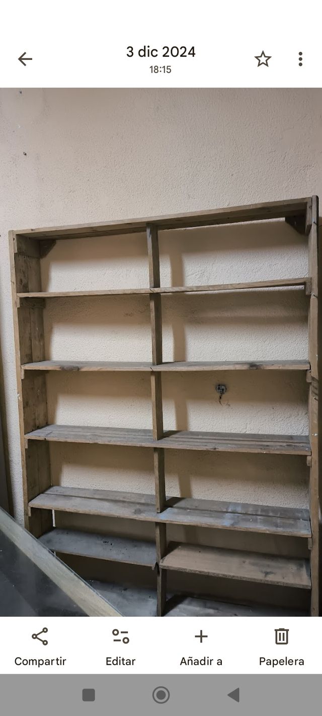 Estantería de madera y cristal cada estantería 40