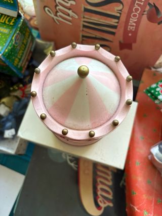 Carillon antico giostra cavalli rosa