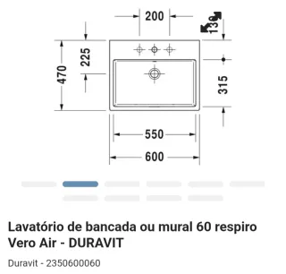 Lavatório Duravit Vero Air