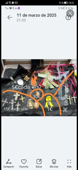 Cruces Camafeos Fallera Huertana baturra o regiona