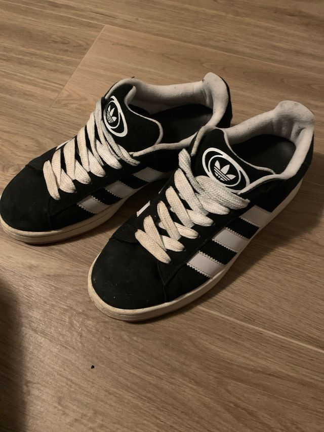 Zapatillas Adidas Campus Negras y Blancas