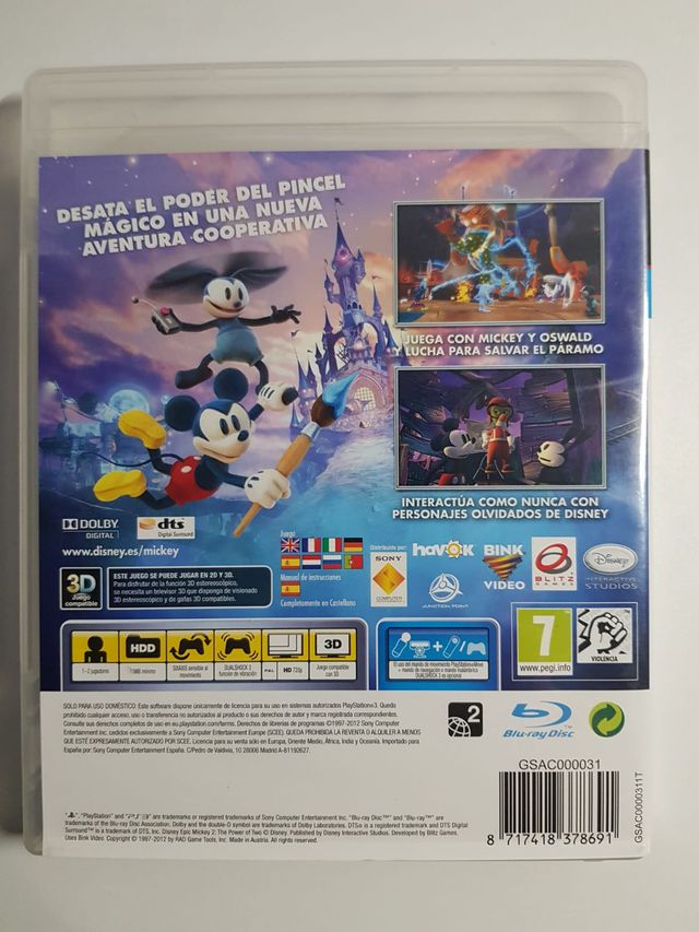 Epic Mickey: El Retorno de Dos Héroes PS3