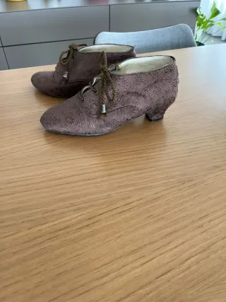 Botines fallera marrones talla 38