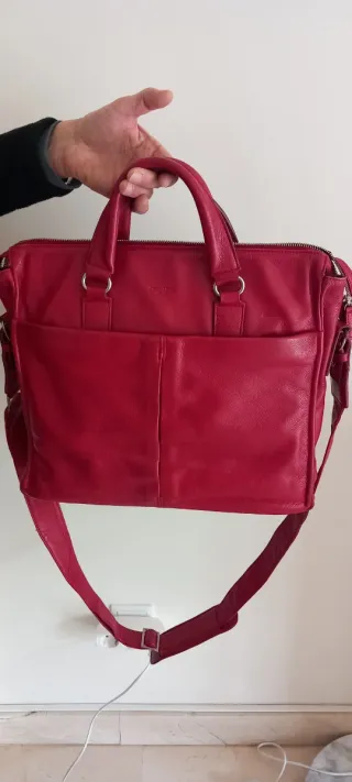 Bolso maletín Campo Marzio Rojo. Gran capacidad