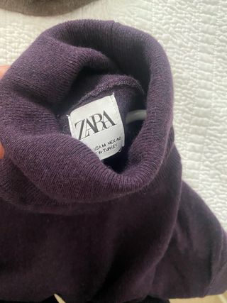 Jersey Zara Cuello Alto Talla M Morado