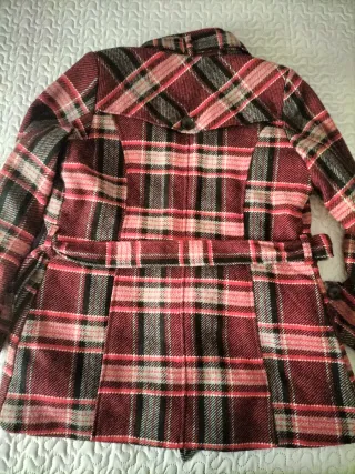 Abrigo de paño a cuadros