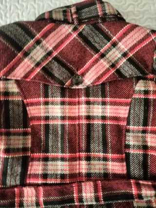 Abrigo de paño a cuadros