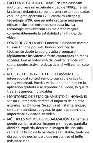 Dashcam Moto 64GB GPS