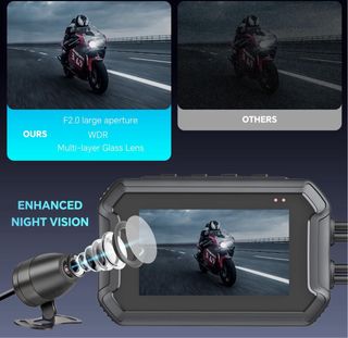 Dashcam Moto 64GB GPS