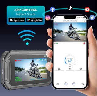 Dashcam Moto 64GB GPS