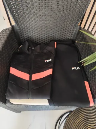 Conjunto deportivo Fila mujer negro/rosa