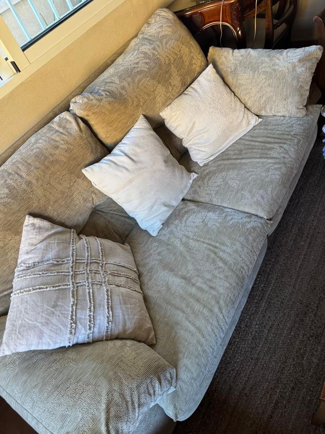 Conjunto 2 sofás 3 plazas beige