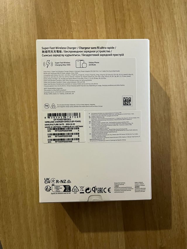 Caricatore Wireless Samsung Super Fast 15W