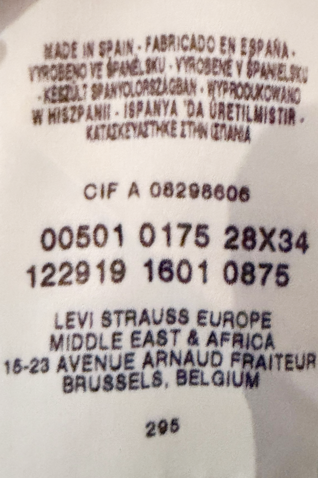 Levi's 501 Vintage España 90s W28 L34