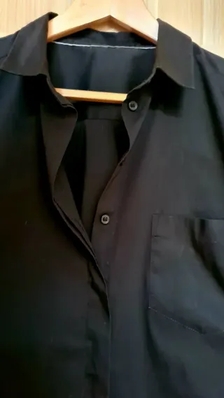 Camisa Negra Mujer XXL Elástica