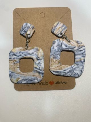 Pendientes artesanales arcilla polimérica