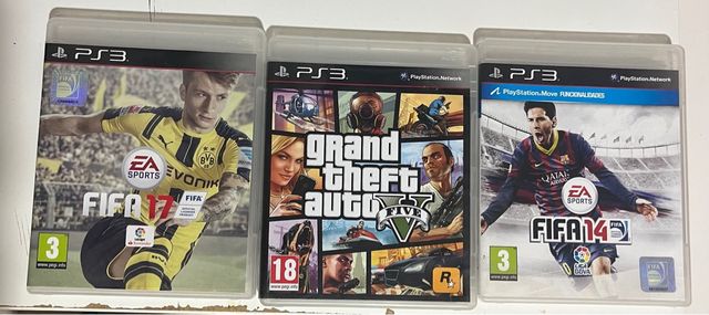PS3: FIFA 17, GTA V Se venden por separado