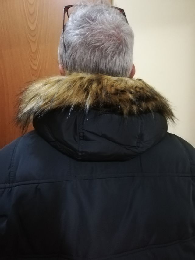 Cappotto piumino uomo XXL grigio caldo