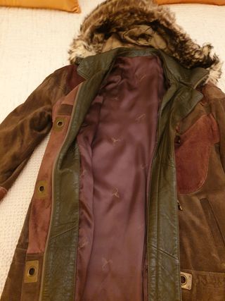 Trenca juvenil piel pecarí, zorro